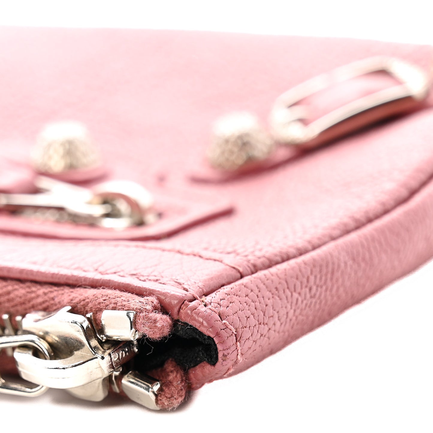 Agneau Giant 12 Silver Hardware M Porte-Monnaie Coin Purse Rose Bruyere