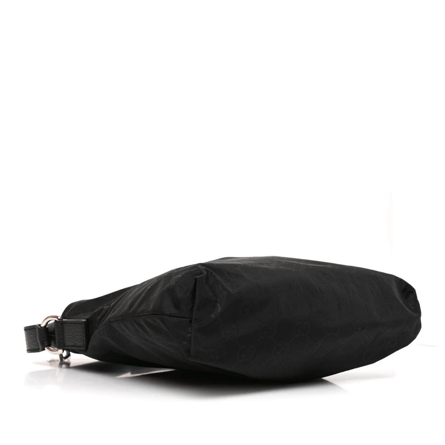 Nylon Monogram Dollar Calfskin Flat Messenger Bag Black