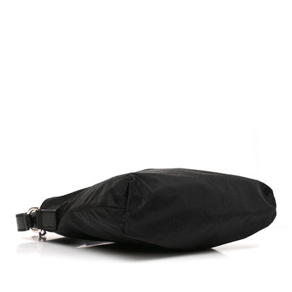 Gucci Nylon Monogram Dollar Calfskin Flat Messenger Bag Black 4 of 10