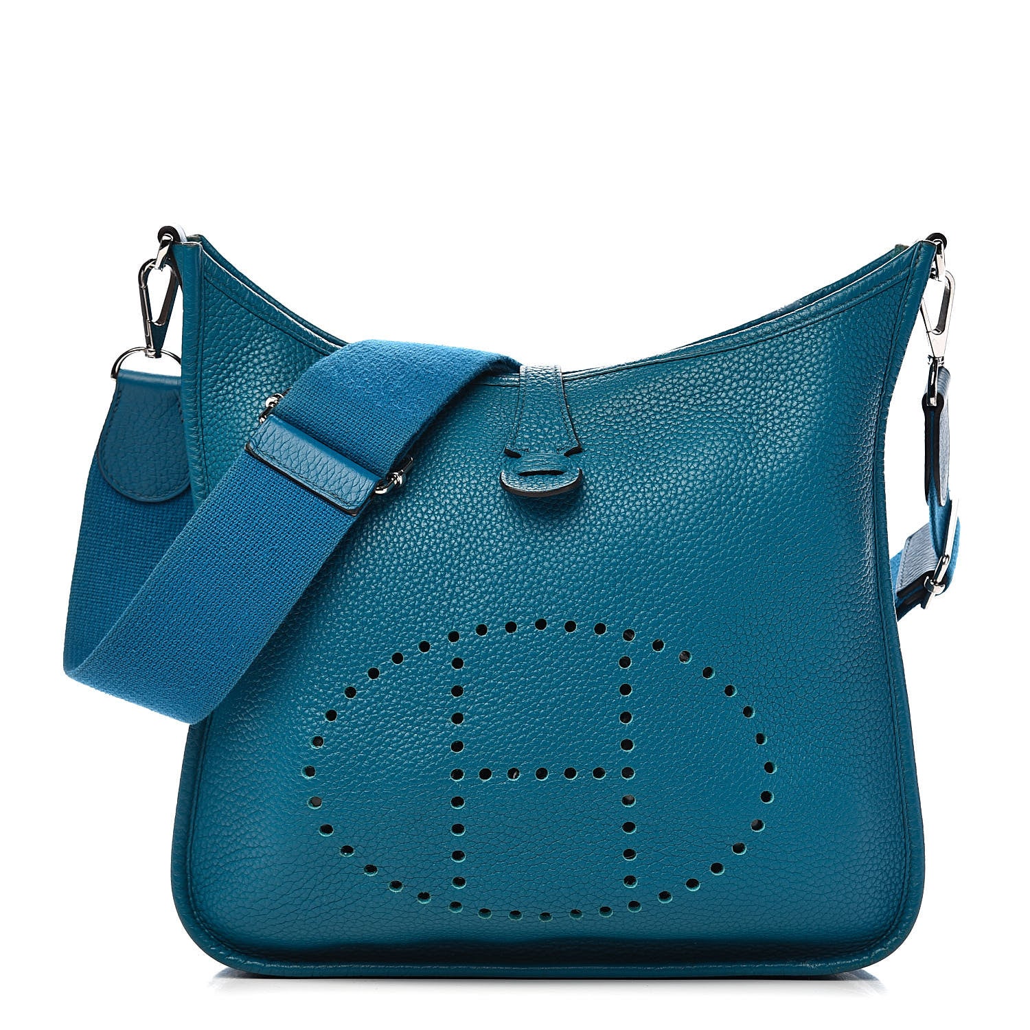 Hermes Taurillon Clemence Evelyne III PM Bleu Izmir 1 of 11