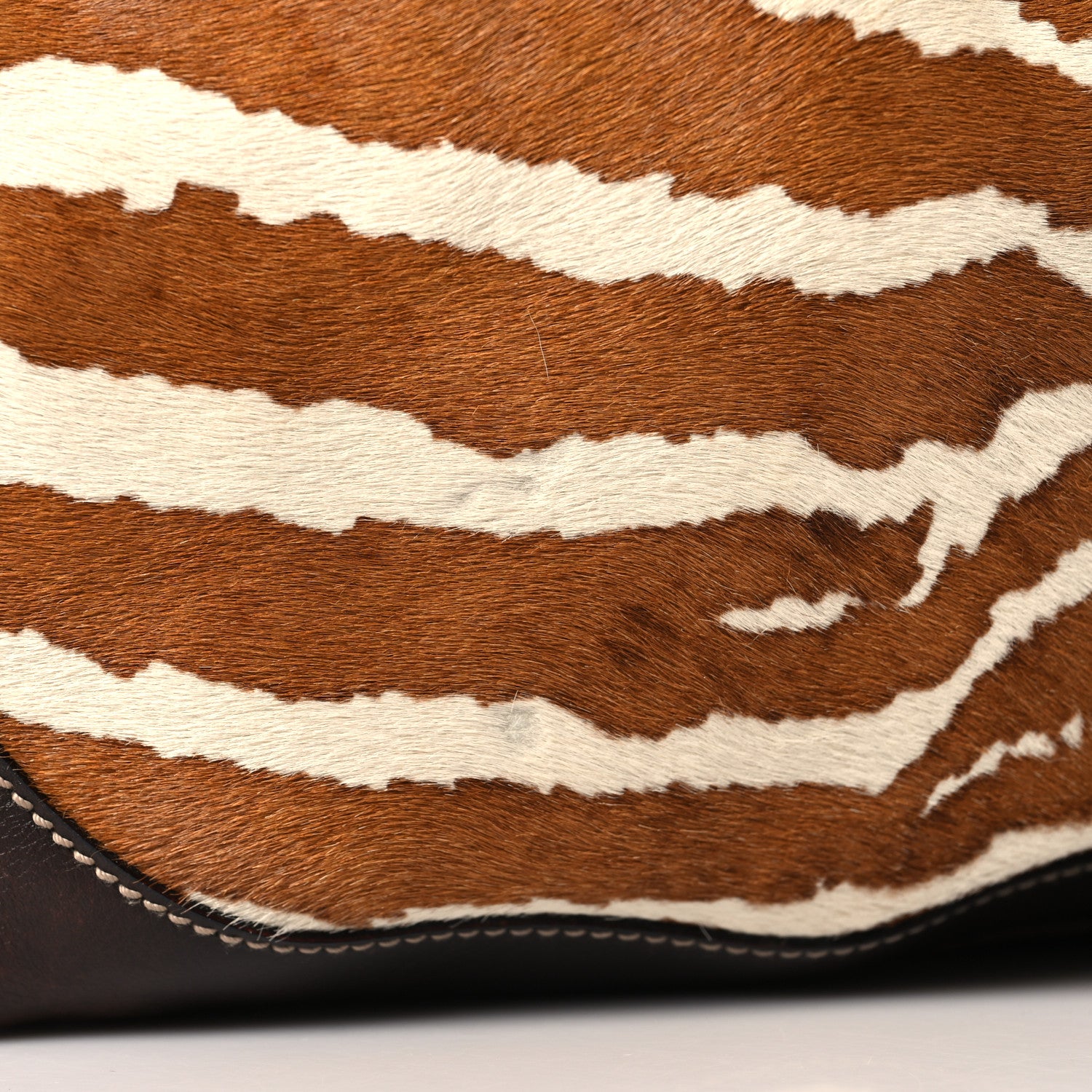 Gucci Pony Hair Zebra Print Large Jackie O Bouvier Hobo Brown 25 of 27