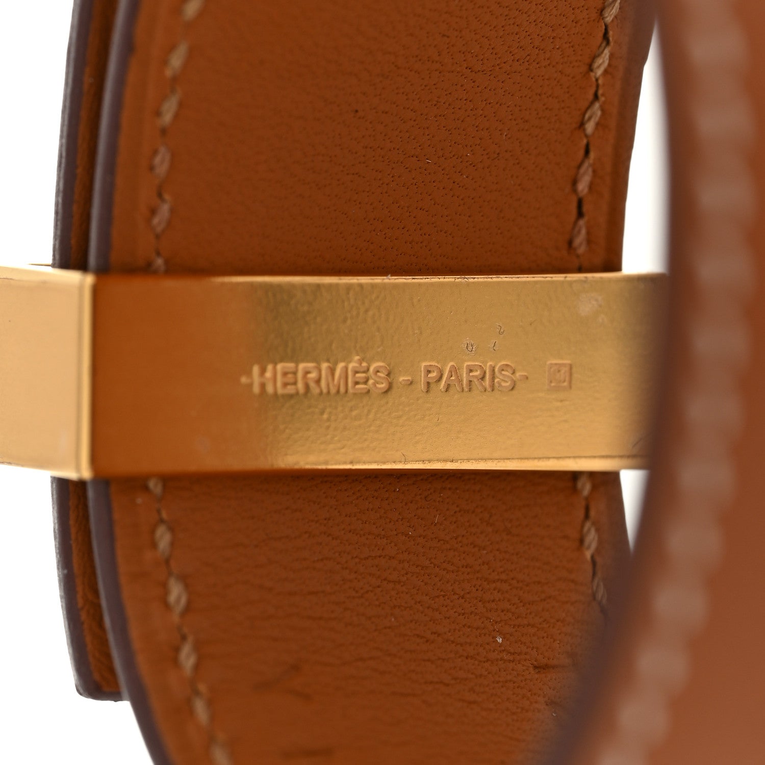 Hermes Madame Calfskin Collier de Chien CDC 24 Bracelet T2 Gold 4 of 7