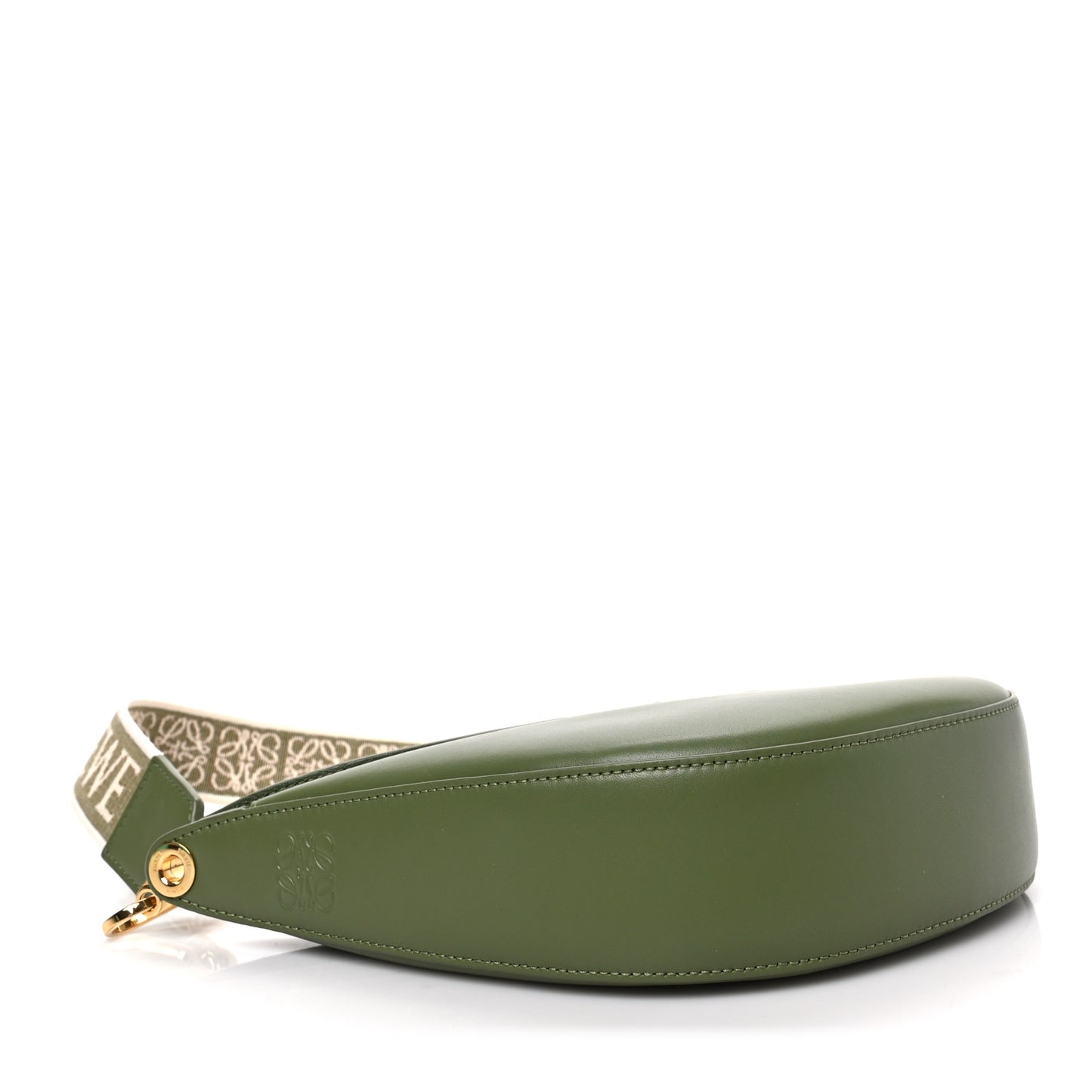 Satin Calfskin Jacquard Small Luna Bag Avocado Green