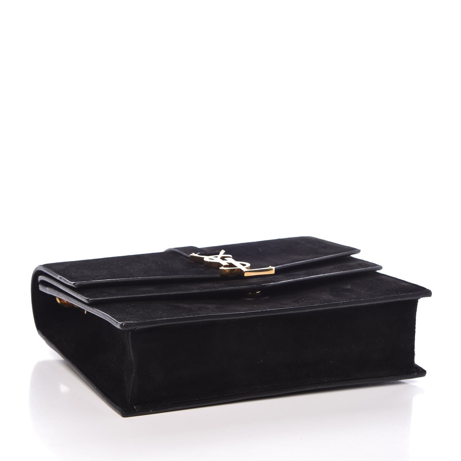 Saint Laurent Suede Sulpice Monogram Medium Shoulder Bag Black 3 of 6