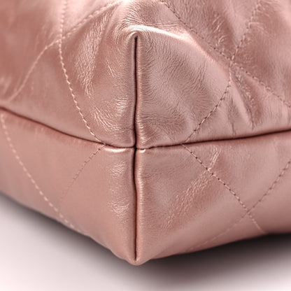 Chanel Metallic Calfskin Quilted Small Chanel 22 Pink 9 of 12