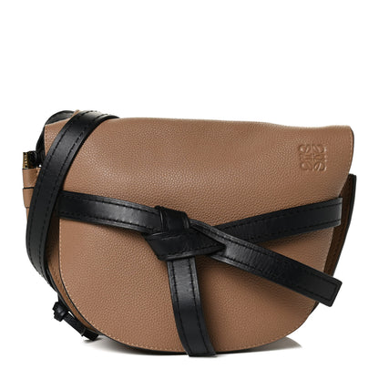 Loewe Grained Calfskin Small Gate Crossbody Bag Mocca Black 1 of 9