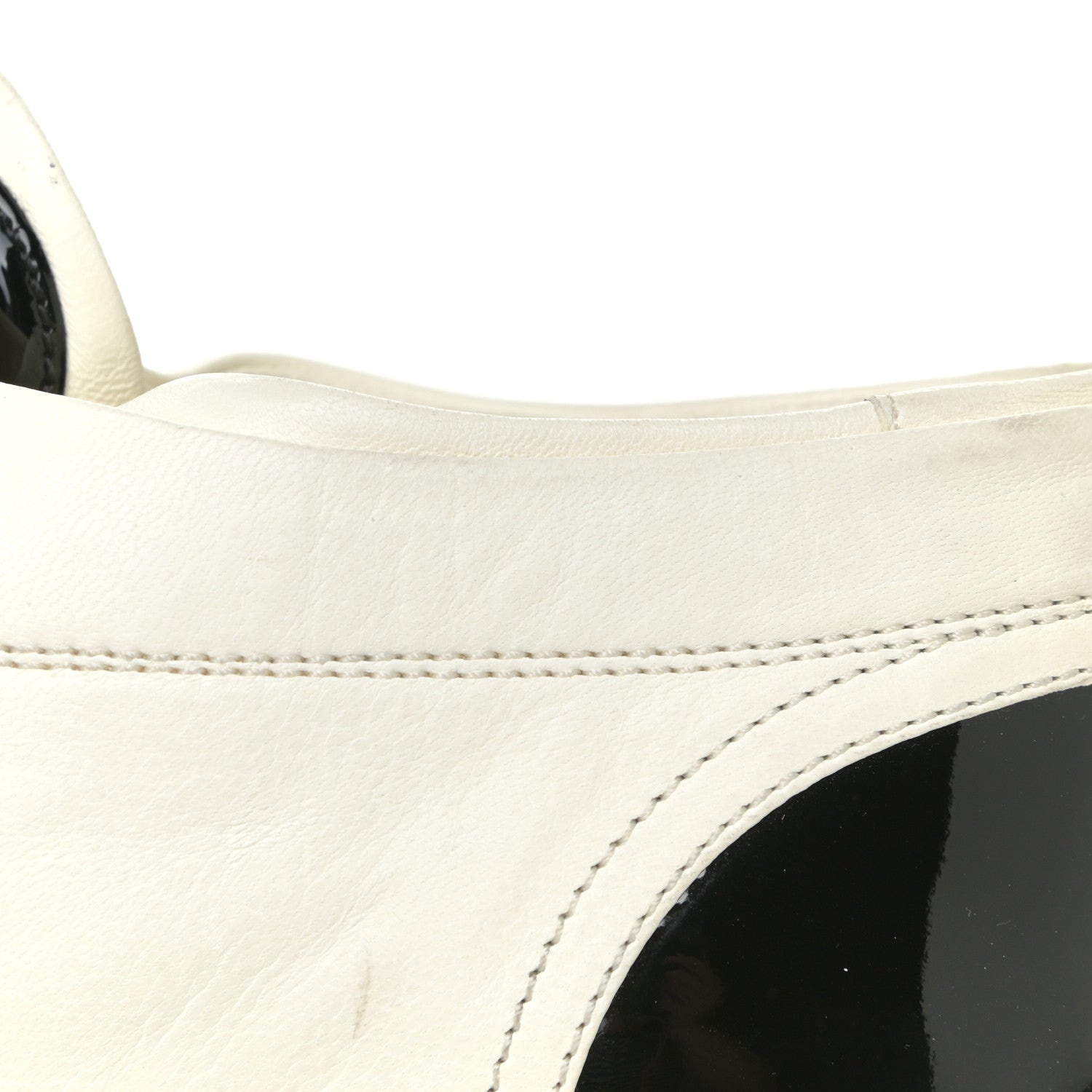 Chanel Lambskin Patent Cap Toe CC Sneakers 39 White Black 14 of 19