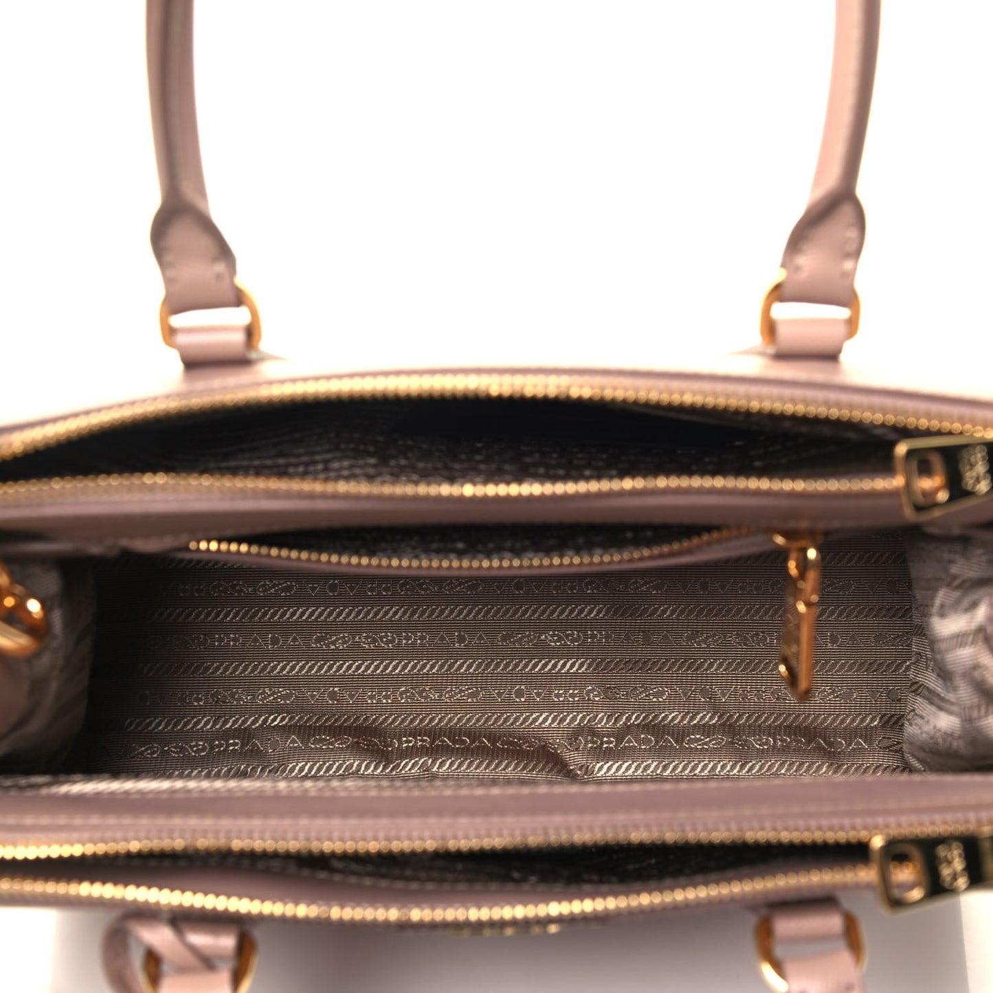 Saffiano Small Galleria Double Zip Tote Cipria