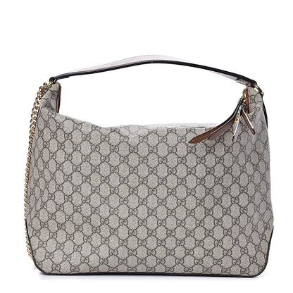Gucci GG Supreme Monogram Large Linea A Hobo Light Brown 1 of 11