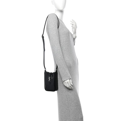 Saint Laurent Patent Calfskin Mini Le 5 A 7 Vertical Hobo Black 2 of 10