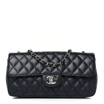 Chanel Caviar Quilted East West Flap Navy 1 of 11