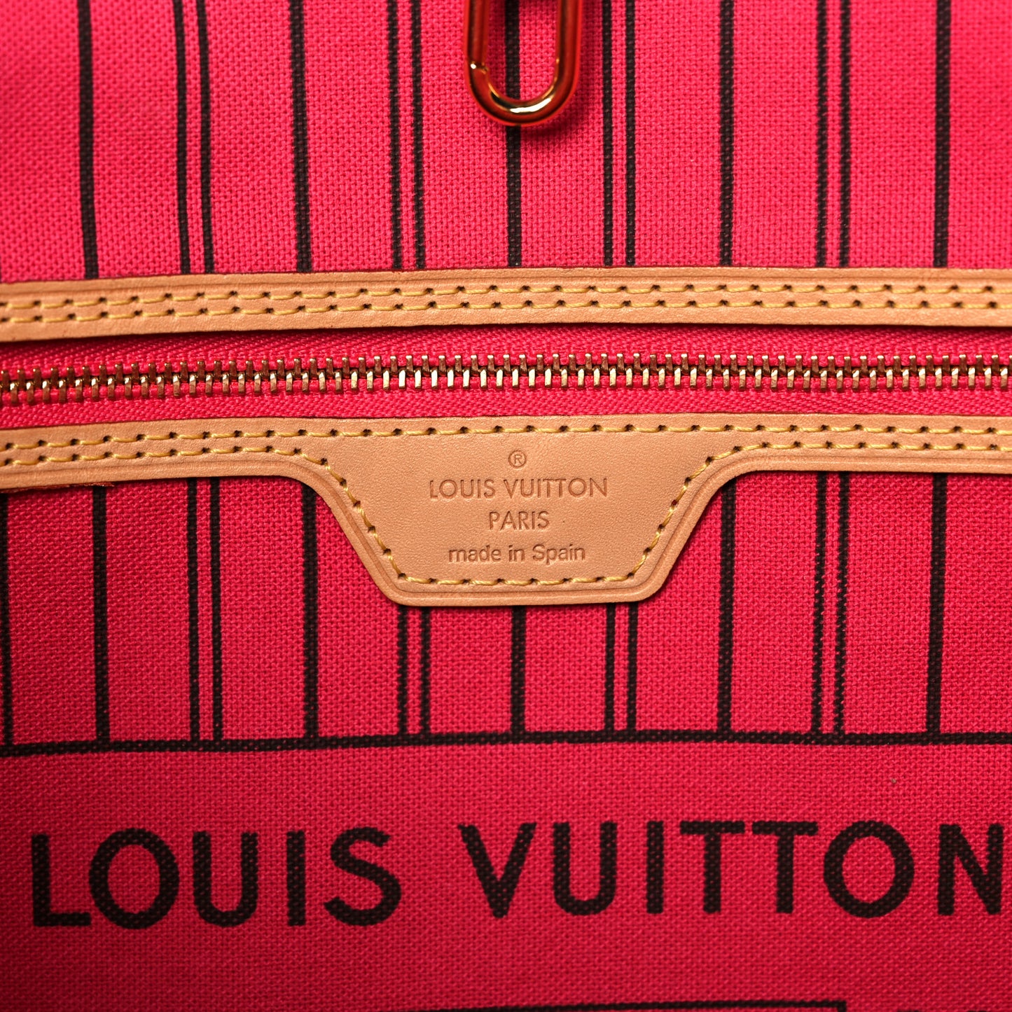 Monogram Bay Neverfull MM Rose Ballerine Poppy