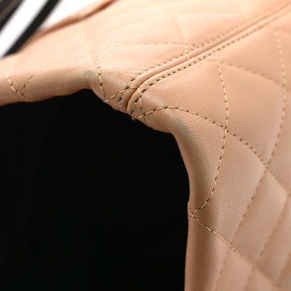 Chanel Calfskin Quilted Medium Cambon Tote Beige Black 12 of 15