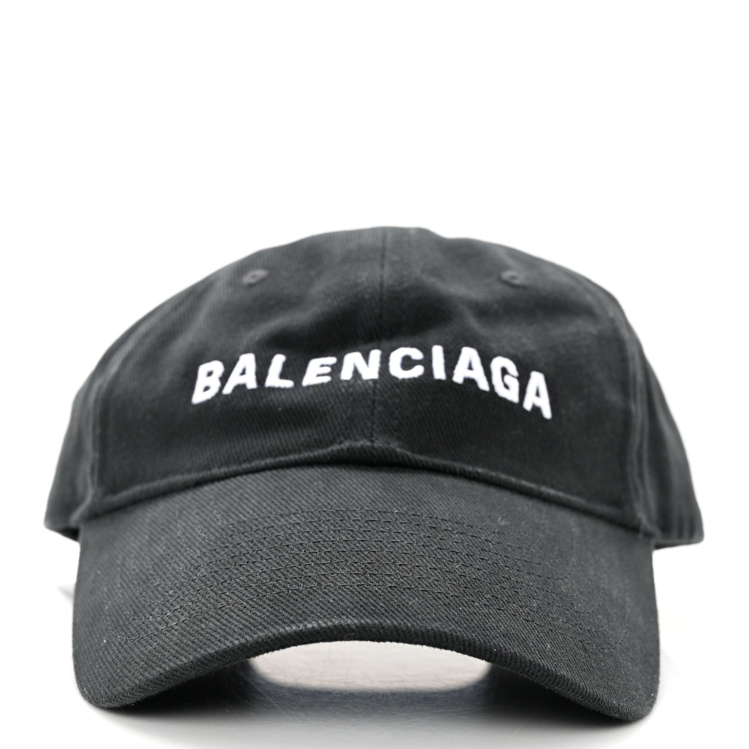 Balenciaga Cotton Logo Classic Baseball Cap 58 L Black White 3 of 8