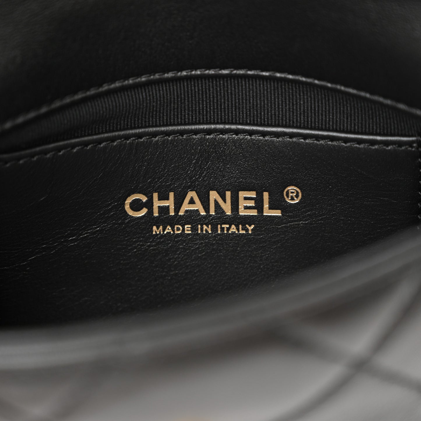 Lambskin Quilted Mini Flap CC Links Flap Black