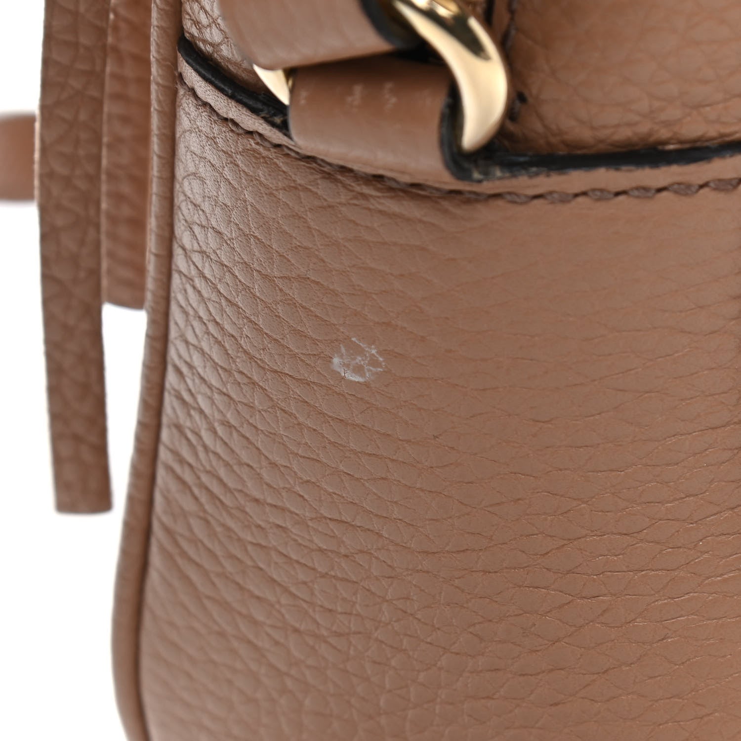 Gucci Pebbled Calfskin Small Soho Disco Bag Camelia 13 of 15