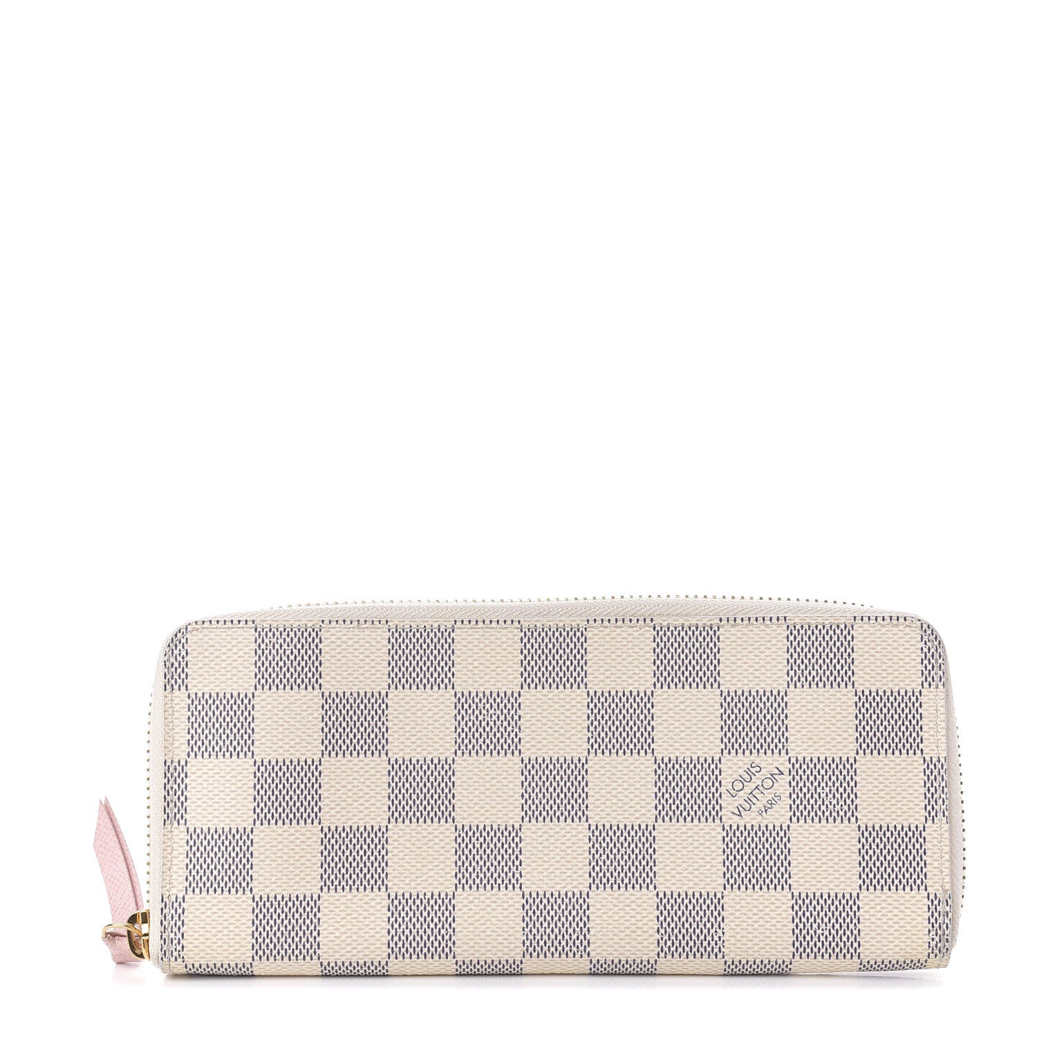 Louis Vuitton Damier Azur Clemence Wallet Rose Ballerine 1 of 7