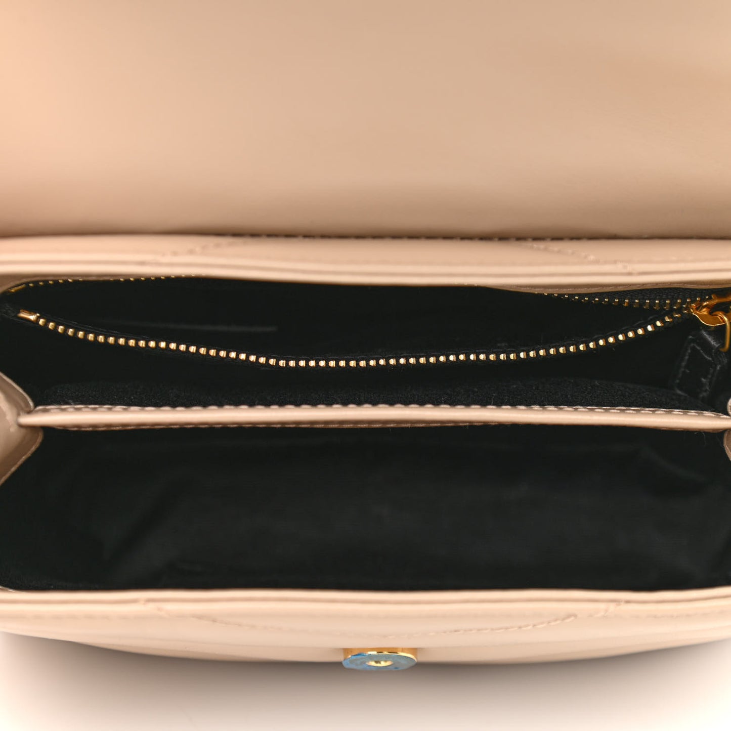 Calfskin Y Quilted Monogram Toy Loulou Crossbody Bag Latte