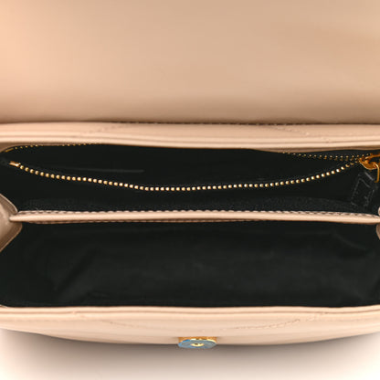 Saint Laurent Calfskin Y Quilted Monogram Toy Loulou Crossbody Bag Latte 4 of 10