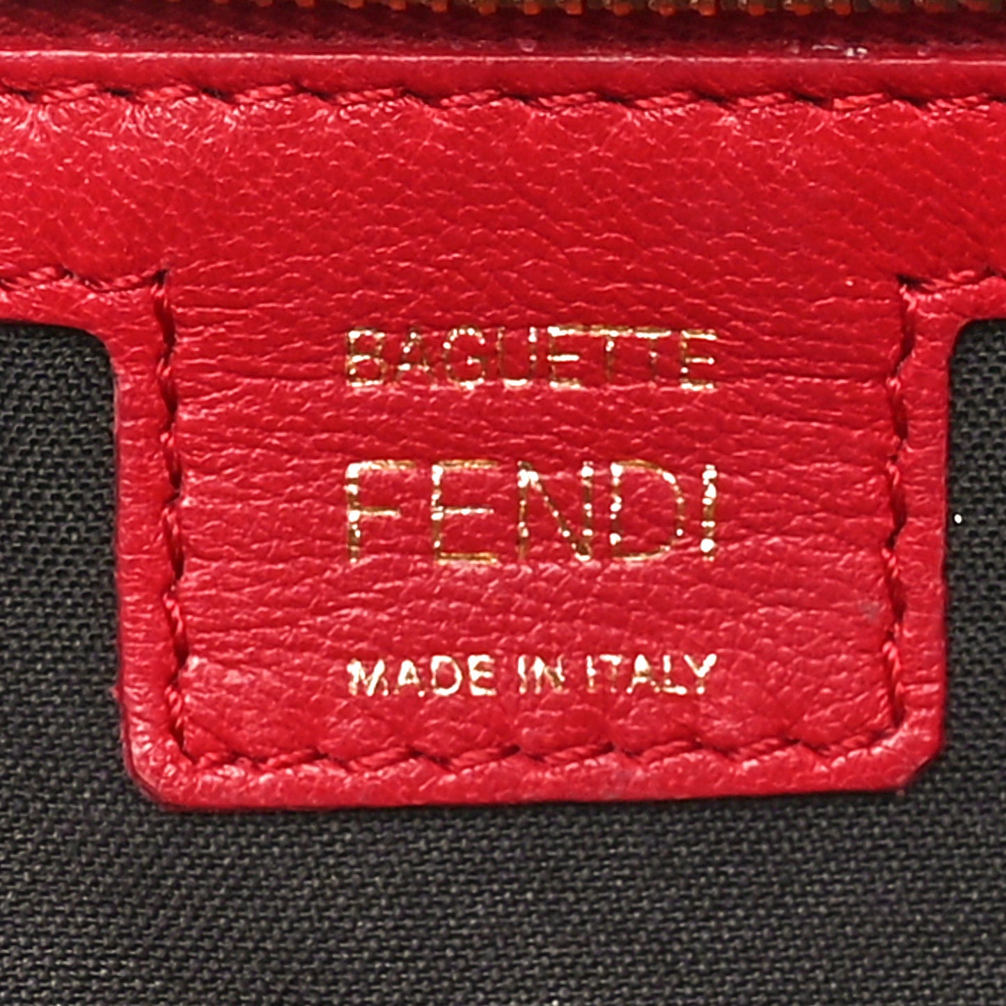 Nappa FF 1974 Embossed Baguette Fragola