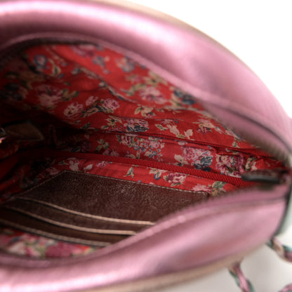 Gucci Laminated Nappa Trapuntata Mini Zumi Dome Shoulder Bag Rosa Lago Rame 5 of 10