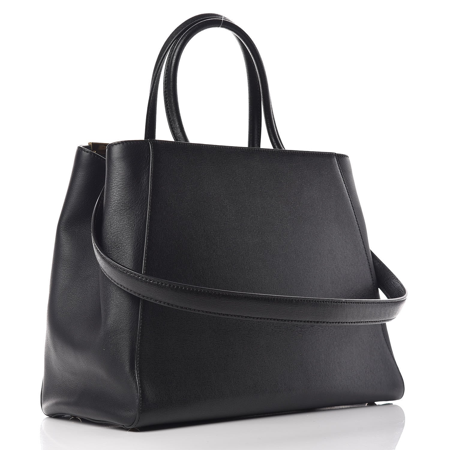 Fendi Vitello Elite Regular 2Jours Tote Black 4 of 10