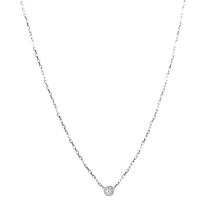 Cartier 18K White Gold Diamond SM D'Amour Pendant Necklace 1 of 7