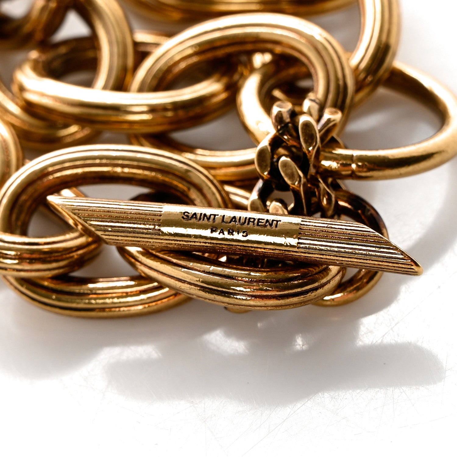Saint Laurent Maillon Chain Belt Light Bronze 3 of 3