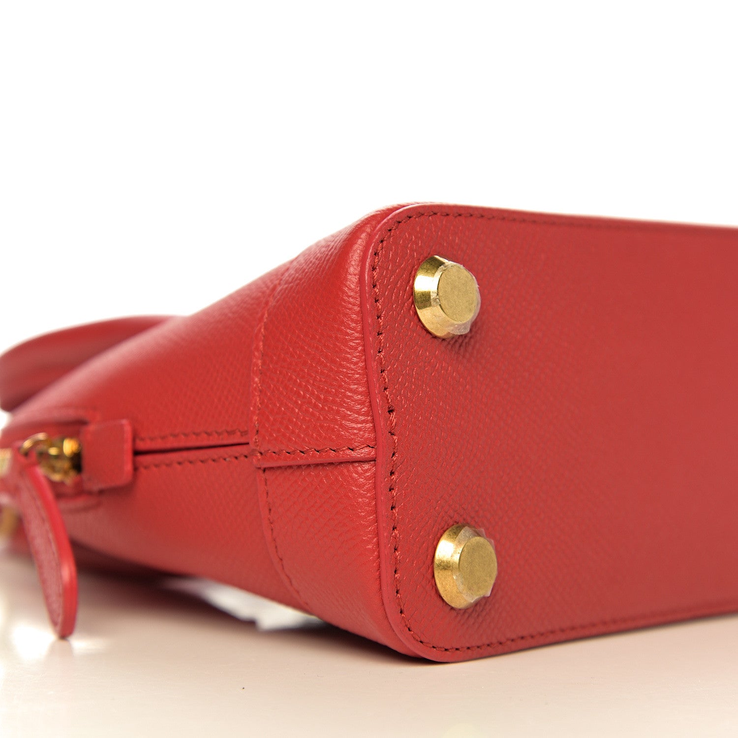 Balenciaga Signature Grained Calfskin Logo XXS Ville Top Handle Bag Rouge Coquelicot Black 5 of 7