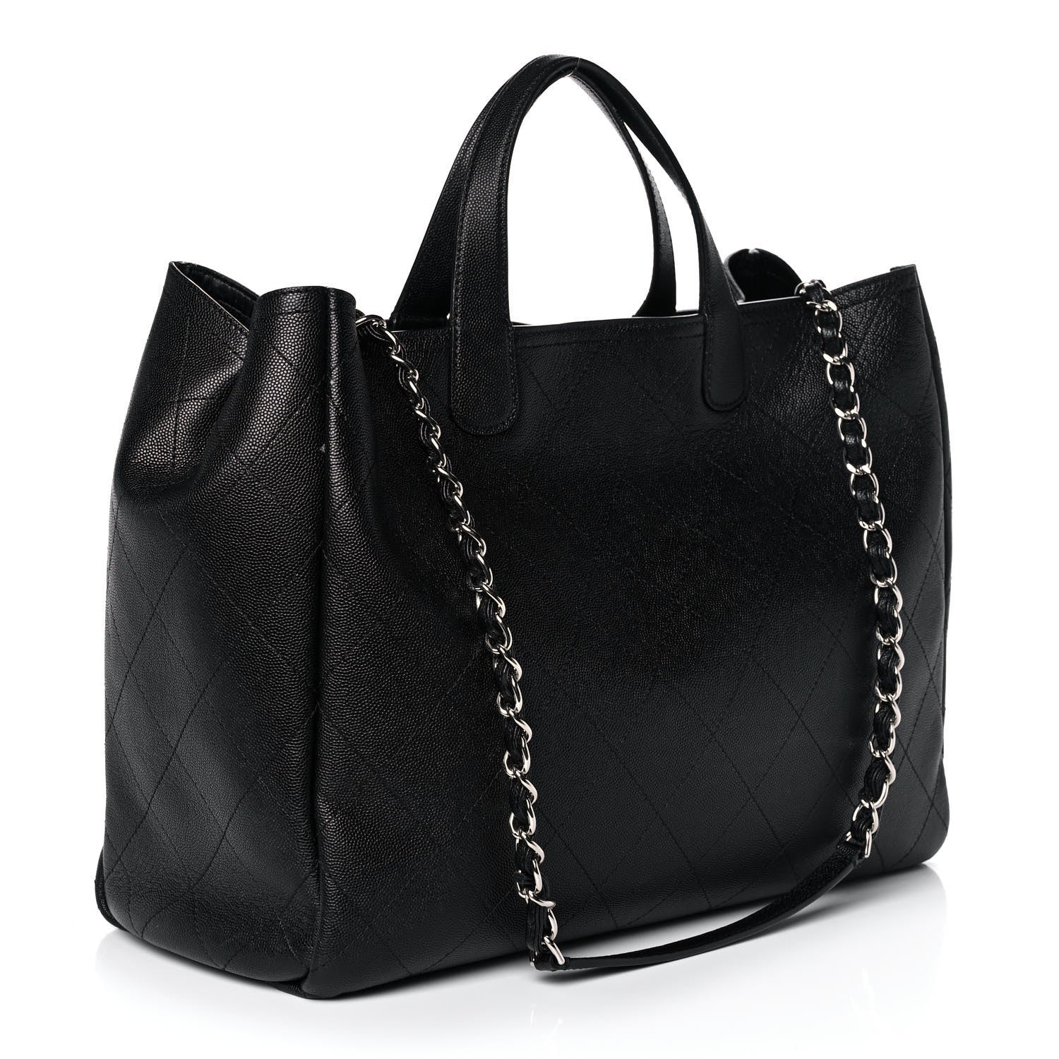 Chanel Caviar Stitched Large Shopping Tote Black 3 of 14