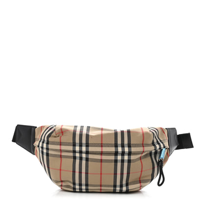 Burberry Nylon Vintage Check Medium Sonny Bum Bag Archive Beige Black 1 of 11