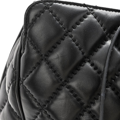 Chanel Lambskin Quilted Large Easy Carry Shopping Tote Black 11 of 11