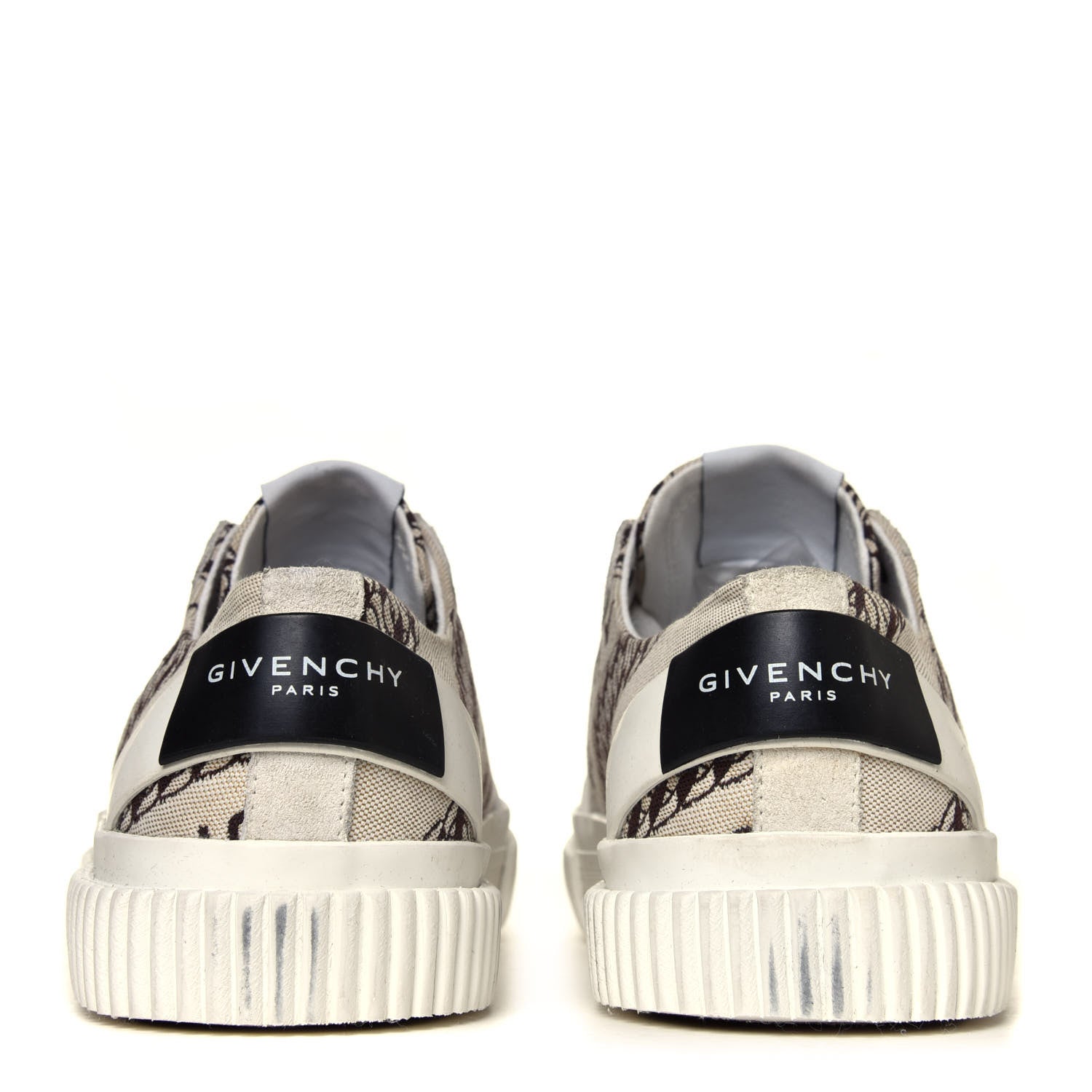 Givenchy Canvas Chain Logo Printed Womens Tennis Sneakers 38 Beige Brown 9 of 12