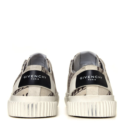 Givenchy Canvas Chain Logo Printed Womens Tennis Sneakers 38 Beige Brown 9 of 12