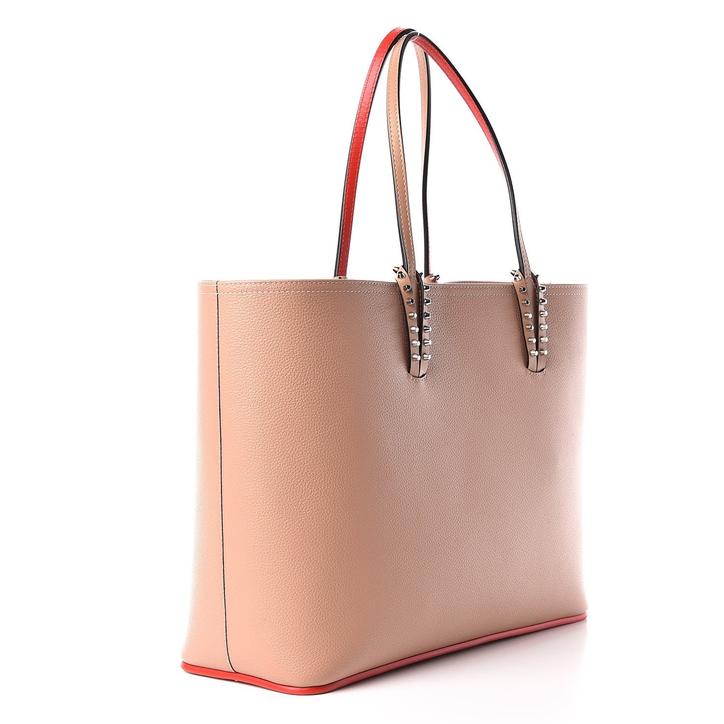 Calfskin Spikes East West Cabata Tote Nude