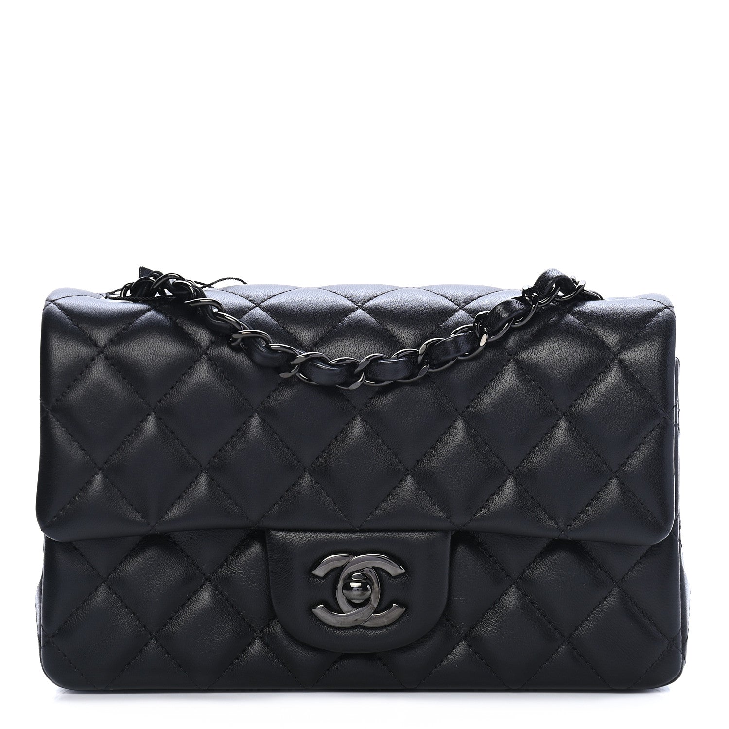 Chanel Lambskin Quilted Mini Rectangular Flap So Black 1 of 9