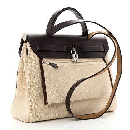 Hermes H Plume Canvas Vache Hunter Circuit 24 Herbag Zip Retourne 31 Ebene Ecru 4 of 13