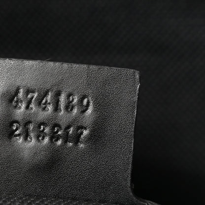 Gucci Soft GG Supreme Monogram Appia Calfskin Web East West Messenger Bag Black Grey 7 of 11