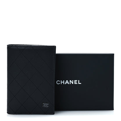 Chanel Grained Calfskin Quilted Card Holder Wallet So Black 9 of 9