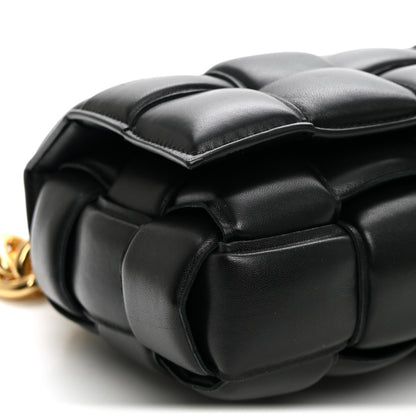 Bottega Veneta Lambskin Maxi Intreccio Padded Chain Cassette Crossbody Bag Black 9 of 10