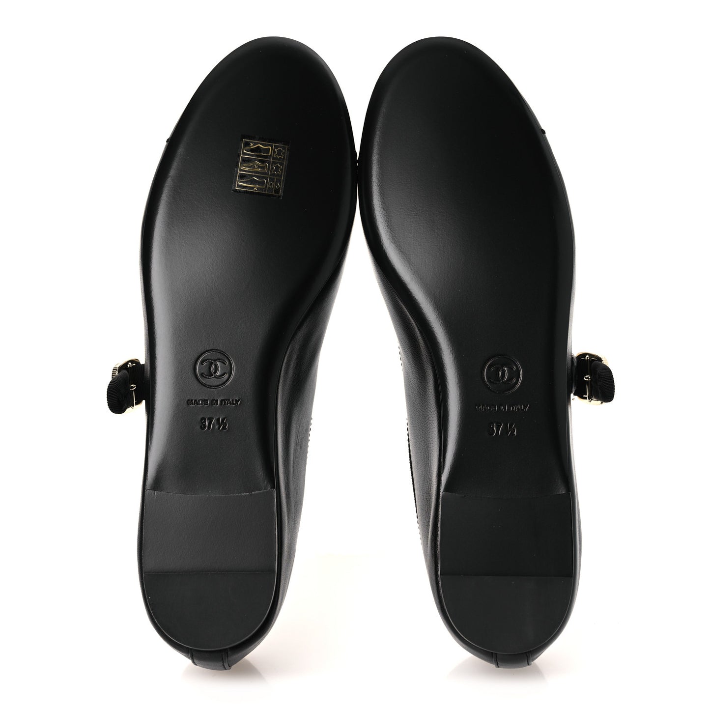 Lambskin Mary Jane Flats 37.5 Black