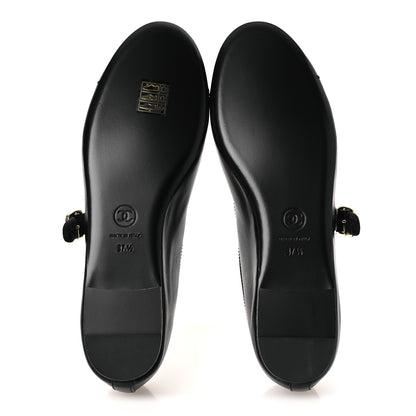 Chanel Lambskin Mary Jane Flats 37.5 Black 7 of 11