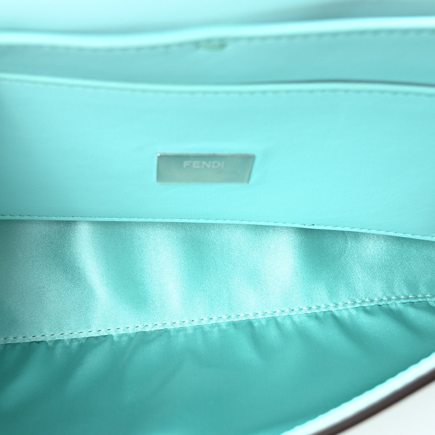 X TIFFANY Nappa Silver Baguette Blue Tiffany Silver