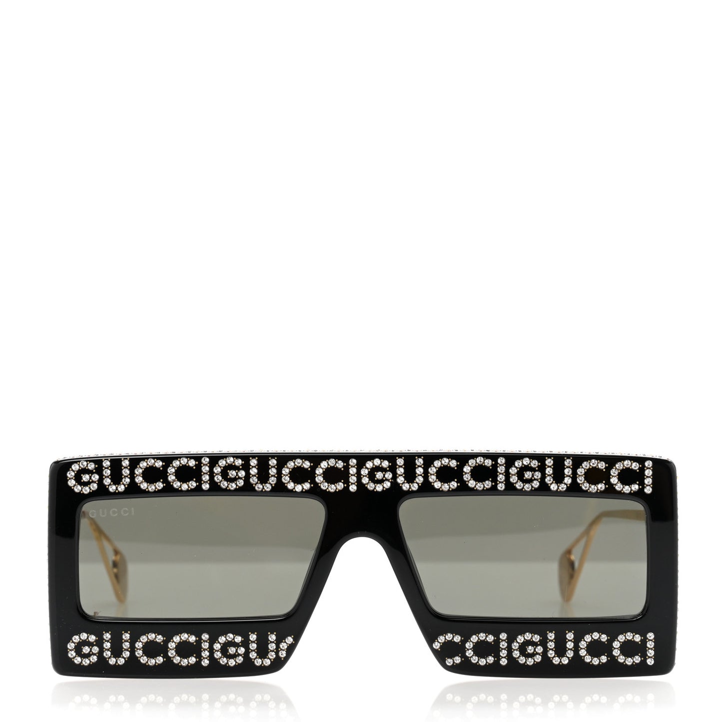 Acetate Crystal Mask-Frame Sunglasses GG0431S Black