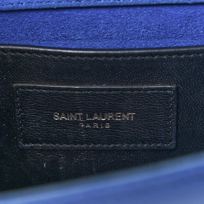 Saint Laurent Grain De Poudre Small Classic Monogram Kate Satchel Royal Blue 7 of 13