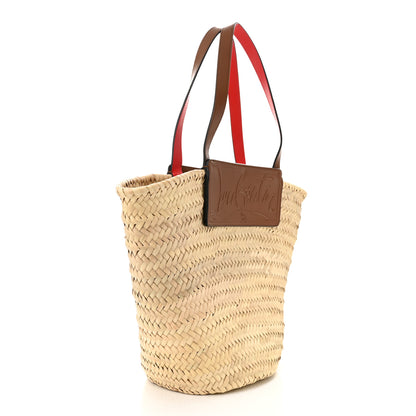 Christian Louboutin Woven Straw Loubishore Tote Beige 2 of 10