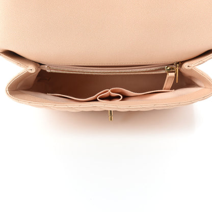 Chanel Caviar Quilted Medium Coco Handle Flap Light Beige 5 of 11