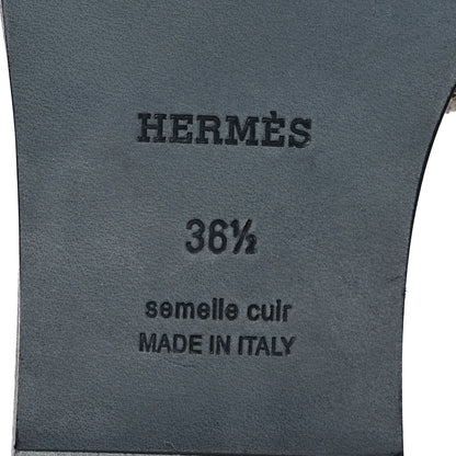 Hermes Suede Goatskin Crystal Powder Oran Sandals 36.5 8 of 11