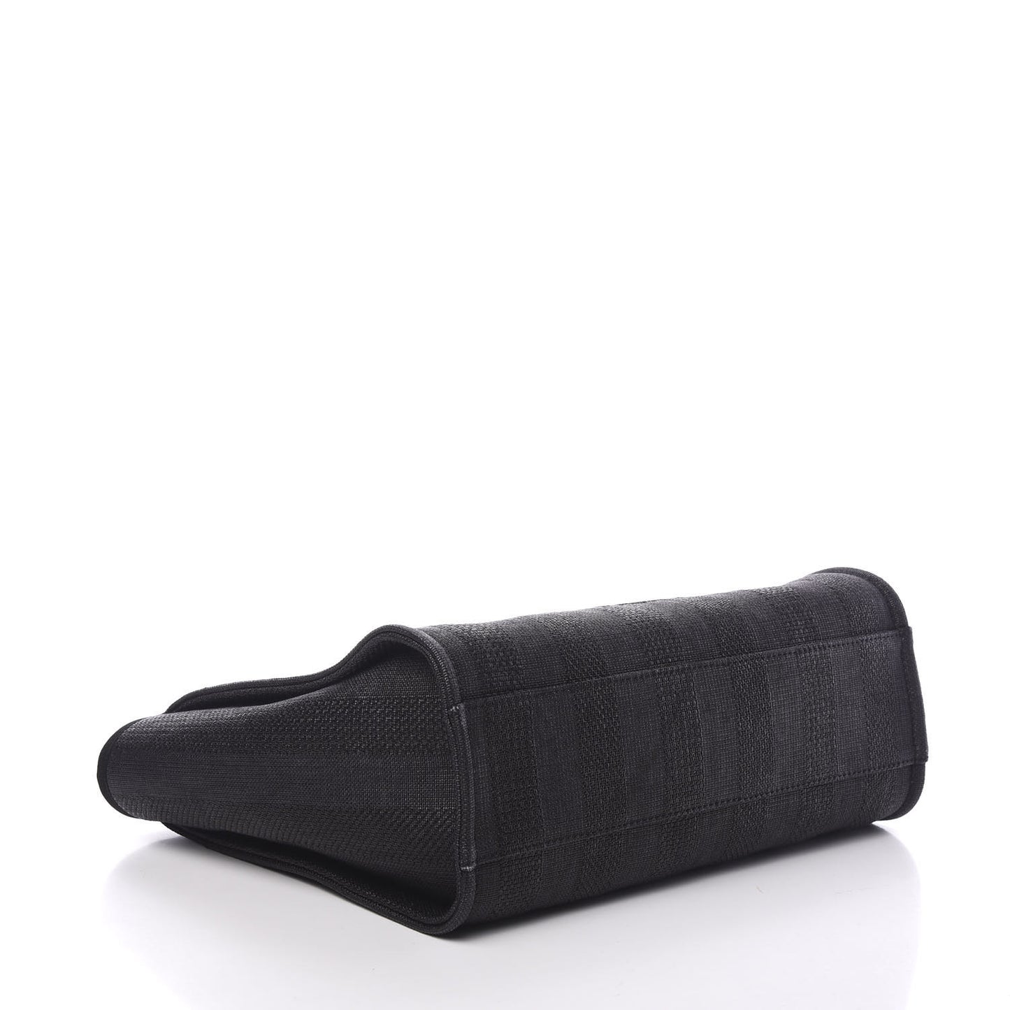 Mixed Fibers Striped Small Deauville Tote Black
