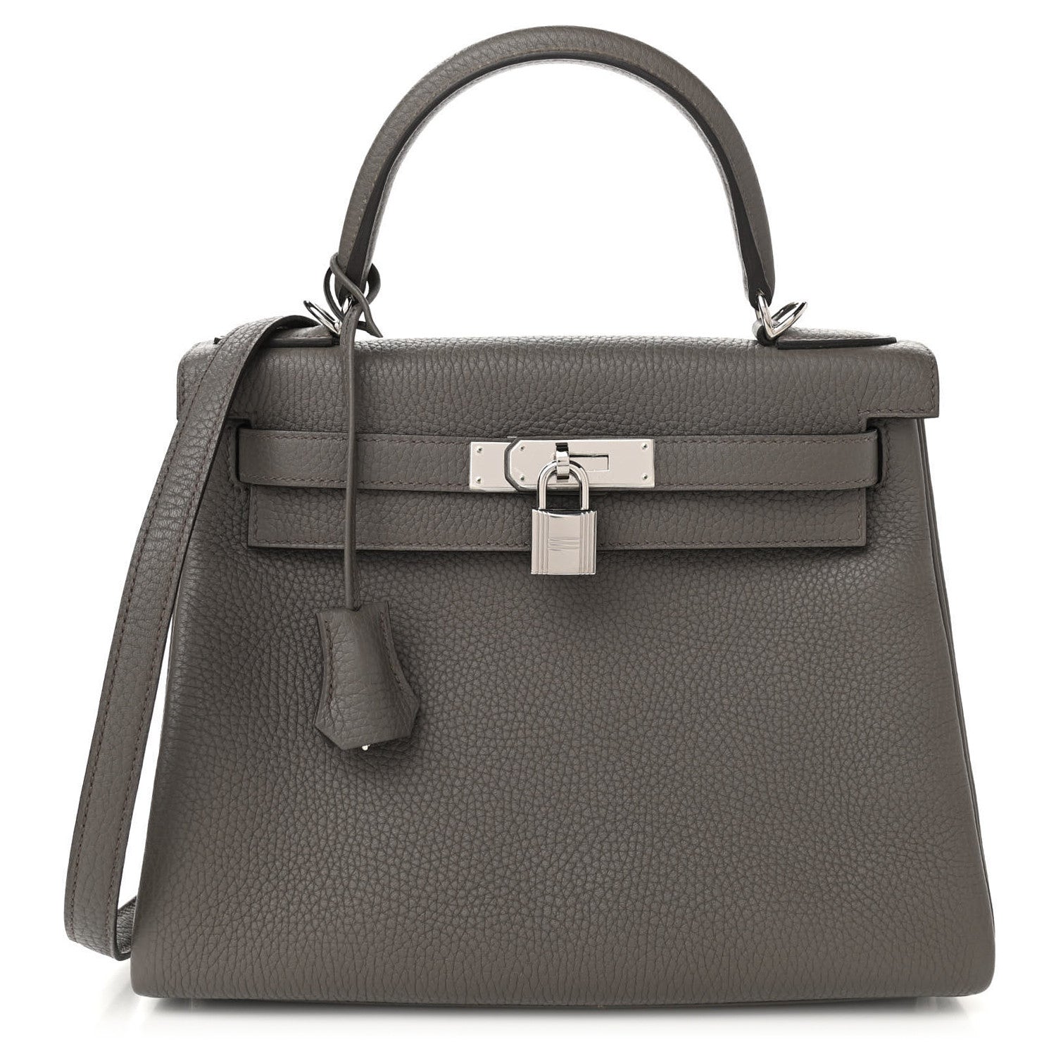 Hermes Taurillon Clemence Kelly Retourne 28 Etain 1 of 14